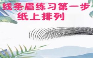 纸上弯眉线条眉排列 线条眉必练技能 半永久纹绣第12集